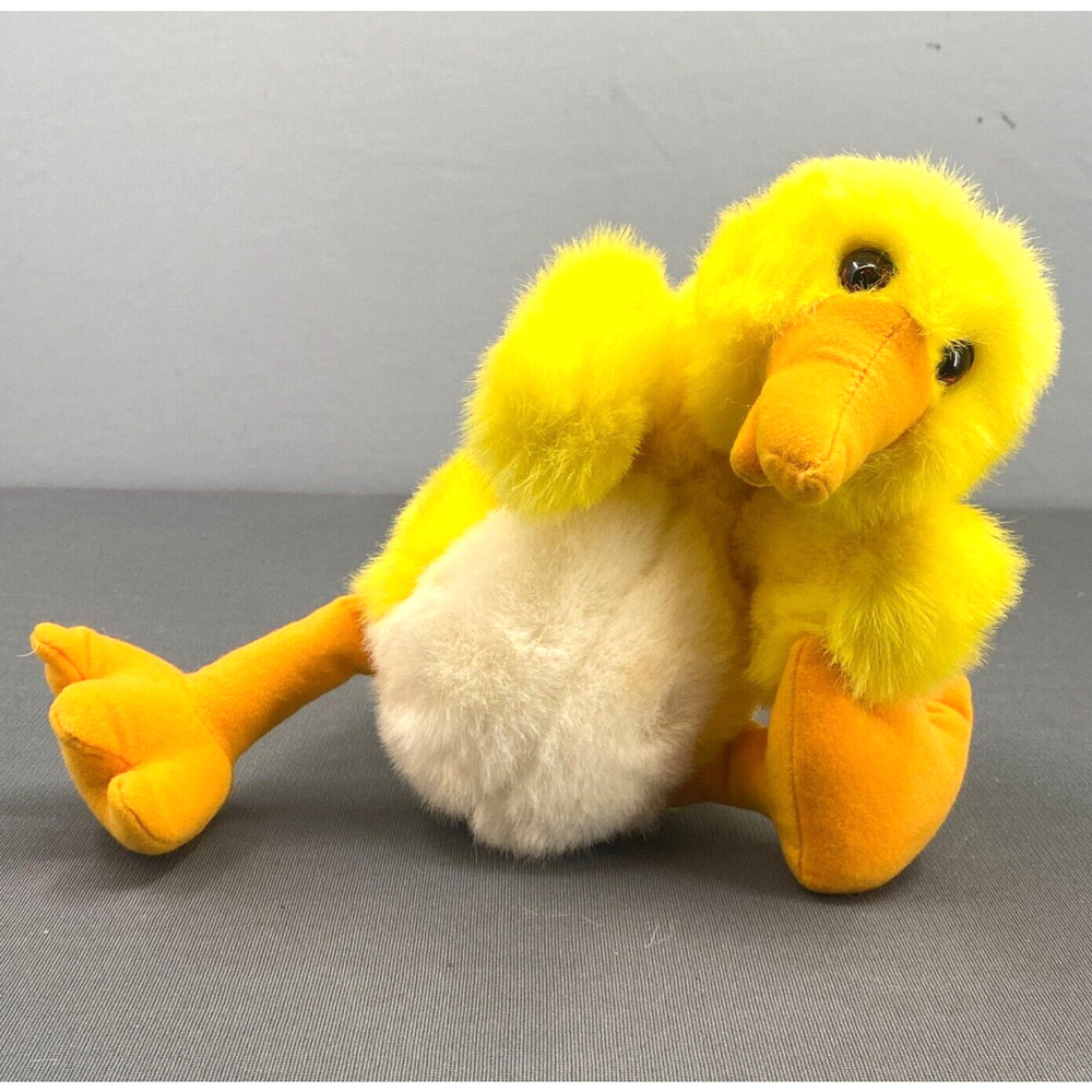 VTG Plush Duck Stuffed Animal 1990 Just Friends Moonbeam Toys Yellow Easter 13" - Picture 2 of 10